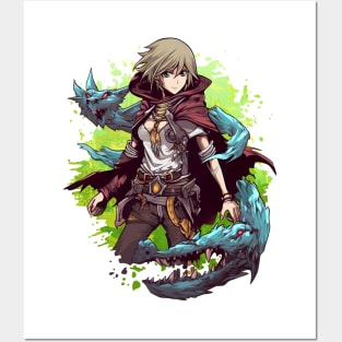 Fantasy RPG Game Anime Character - Anime Shirt Posters and Art